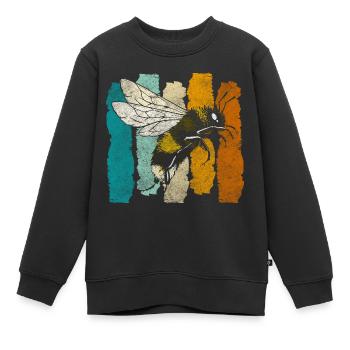 Honig Wabe Weltenretter Bienchen - Kinder Premium Organic Sweatshirt - Schwarz - Vorne - AI Model Kid Female (0cm)
