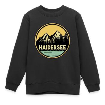 Lac Haidersee - Sweat Premium enfant bio - noir - Devant - AI Model Kid Female (0cm)