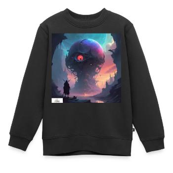 Fantasie Kugel Traumlandschaft - Kinder Premium Organic Sweatshirt - Schwarz - Vorne - AI Model Kid Female (0cm)