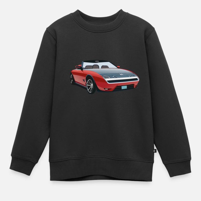 Rotes Cabrio - Kinder Premium Organic Sweatshirt - Schwarz