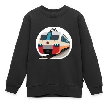 S-Bahn - Kinder Premium Organic Sweatshirt - Schwarz - Vorne - AI Model Kid Female (0cm)