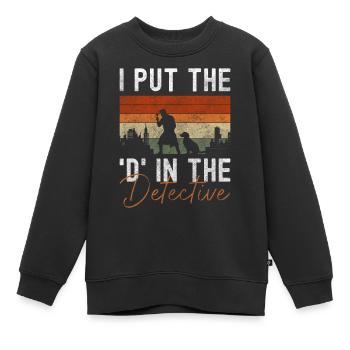 Schnüffler Spur Inspektor Agent - Kinder Premium Organic Sweatshirt - Schwarz - Vorne - AI Model Kid Female (0cm)