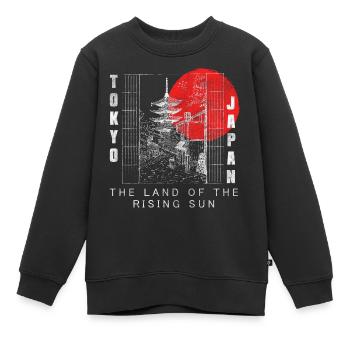Tokio Traumreise Tourist - Kinder Premium Organic Sweatshirt - Schwarz - Vorne - AI Model Kid Female (0cm)