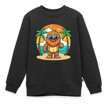 Big Foot Lustige Cartoon Sommer Strand Sonnenbrille - Kinder Premium Organic Sweatshirt - Schwarz - Vorne - AI Model Kid Female (0cm)