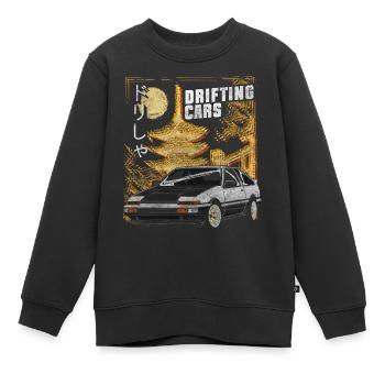 Auto Motorsport Turbo Flitzer - Kinder Premium Organic Sweatshirt - Schwarz - Vorne - AI Model Kid Female (0cm)