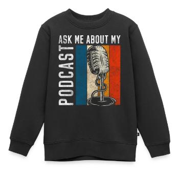 Moderator Musik Welle Kanal - Kinder Premium Organic Sweatshirt - Schwarz - Vorne - AI Model Kid Female (0cm)