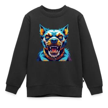 Cordoue Chien de combat Race Coloré Dessin animé Kawaii - Sweat Premium enfant bio - noir - Devant - AI Model Kid Female (0cm)