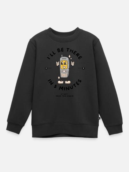Dessin animé de seulement 5 minutes - Sweat Premium enfant bio - noir