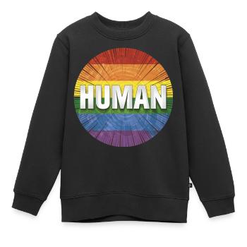LGBTQ Human - Kinder Premium Organic Sweatshirt - Schwarz - Vorne - AI Model Kid Female (0cm)