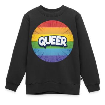 LGBTQ Queer - Kinder Premium Organic Sweatshirt - Schwarz - Vorne - AI Model Kid Female (0cm)