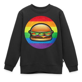Hamburgers LGBTQ - Sweat Premium enfant bio - noir - Devant - AI Model Kid Female (0cm)