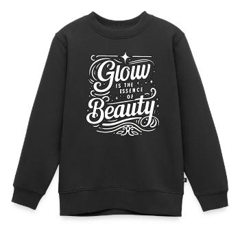 Strahlen ist die Essenz der Schönheit - Kinder Premium Organic Sweatshirt - Schwarz - Vorne - AI Model Kid Female (0cm)