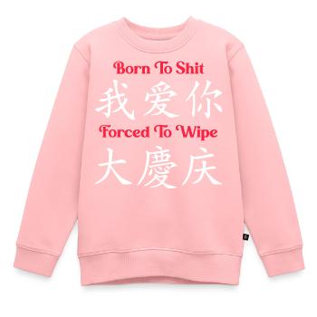 Lustiger Sarkasmus Satire Humor Meme - Kinder Premium Organic Sweatshirt - Rosa - Vorne - AI Model Kid Female (0cm)