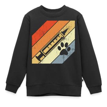Retro Spritze - Kinder Premium Organic Sweatshirt - Schwarz - Vorne - AI Model Kid Female (0cm)