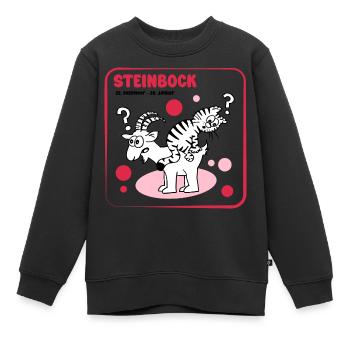 Sternzeichen Steinbock - Kinder Premium Organic Sweatshirt - Schwarz - Vorne - AI Model Kid Female (0cm)