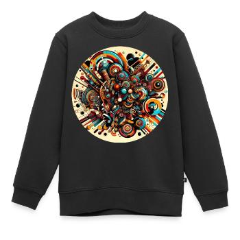 Afro-Stil Chromatische Harmonie - Kinder Premium Organic Sweatshirt - Schwarz - Vorne - AI Model Kid Female (0cm)