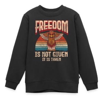Native American Ritual Wisdom Symbols - Kids Premium Organic Sweatshirt - black - Front - AI Model Kid Female (0cm)