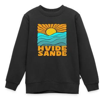 Hvide Sande Dänemark - Kinder Premium Organic Sweatshirt - Schwarz - Vorne - AI Model Kid Female (0cm)