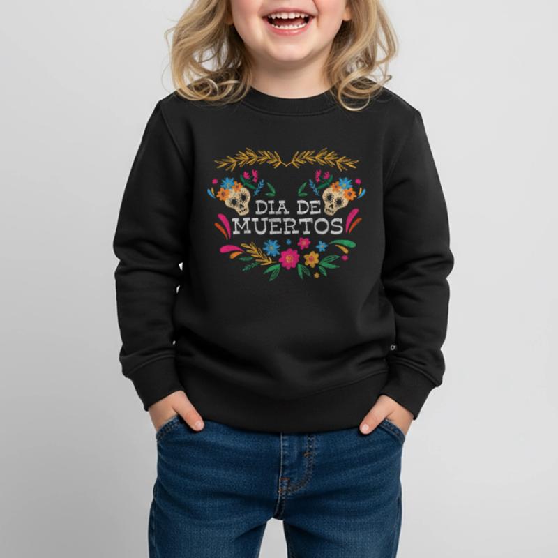 Mexico Solid Skeleton Kids Premium Organic Sweatshirt