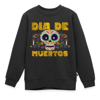 Souvenir de l’honneur du crâne des Fêtes - Sweat Premium enfant bio - noir - Devant - AI Model Kid Female (0cm)