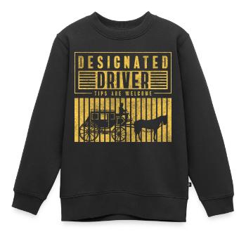 Pferdekutscher Beruf Gast Kutschieren - Kinder Premium Organic Sweatshirt - Schwarz - Vorne - AI Model Kid Female (0cm)