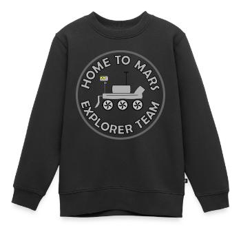 L’aventure martienne - Sweat Premium enfant bio - noir - Devant - AI Model Kid Female (0cm)