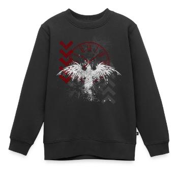 Trash Polka Crâne Dur - Sweat Premium enfant bio - noir - Devant - AI Model Kid Female (0cm)