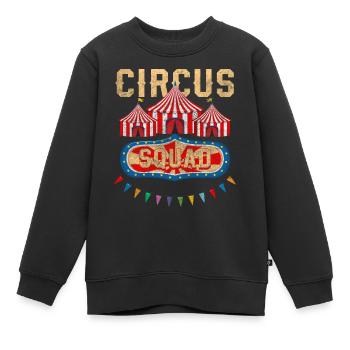 Zirkuszelt Show Tiere - Kinder Premium Organic Sweatshirt - Schwarz - Vorne - AI Model Kid Female (0cm)