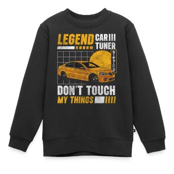 Réglage du moteur de sport automobile - Sweat Premium enfant bio - noir - Devant - AI Model Kid Female (0cm)