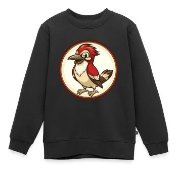 Jay Bird Bunte Kawaii Cartoon Figur Clipart - Kinder Premium Organic Sweatshirt - Schwarz - Vorne - AI Model Kid Female (0cm)