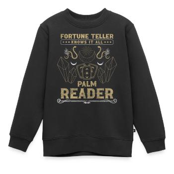 Wahrsager Tarot Schicksal - Kinder Premium Organic Sweatshirt - Schwarz - Vorne - AI Model Kid Female (0cm)