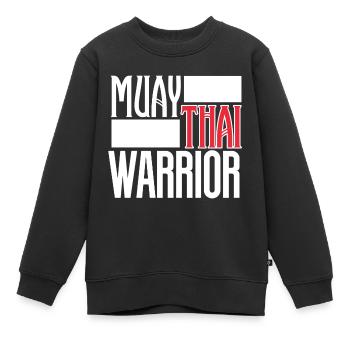Muay Thai - Kinder Premium Organic Sweatshirt - Schwarz - Vorne - AI Model Kid Female (0cm)