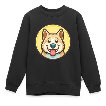 Akbash Hunderasse Cartoon Kawaii Clipart Tier Haustier - Kinder Premium Organic Sweatshirt - Schwarz - Vorne - AI Model Kid Female (0cm)