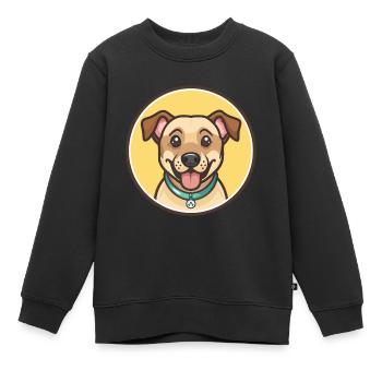 Alano Espanol Hunderasse Cartoon Kawaii Clipart Haustier - Kinder Premium Organic Sweatshirt - Schwarz - Vorne - AI Model Kid Female (0cm)