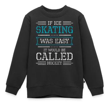 patineurs patineur patinoire danse glacée froide - Sweat Premium enfant bio - noir - Devant - AI Model Kid Female (0cm)
