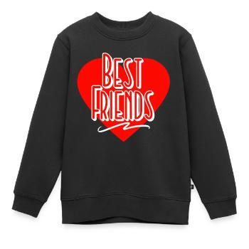 Meilleurs ami - Sweat Premium enfant bio - noir - Devant - AI Model Kid Female (0cm)