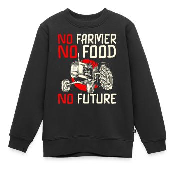 Landwirt Feld Wirt - Kinder Premium Organic Sweatshirt - Schwarz - Vorne - AI Model Kid Female (0cm)