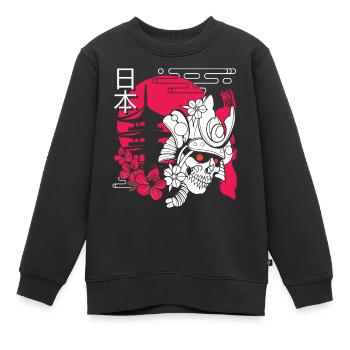 Orient Drachen Mythologie Zeitreise - Kinder Premium Organic Sweatshirt - Schwarz - Vorne - AI Model Kid Female (0cm)
