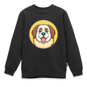 Pyrenäenberghund-Rasse-Cartoon-Kawaii-Clipart - Kinder Premium Organic Sweatshirt - Schwarz - Vorne - AI Model Kid Female (0cm)