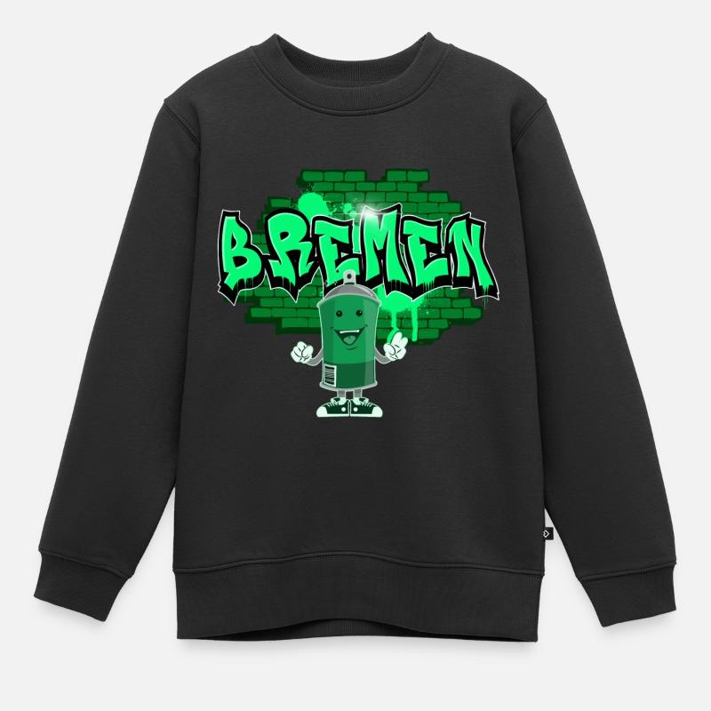 Brême Graffiti - Sweat Premium enfant bio - noir
