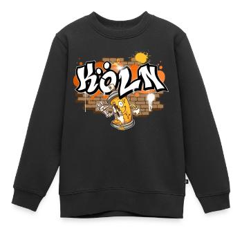 Cologne Graffiti - Sweat Premium enfant bio - noir - Devant - AI Model Kid Female (0cm)