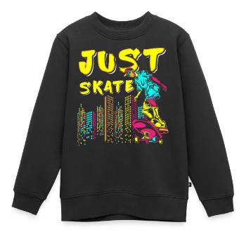 Street Art Pulvérisateur Breakdance Peinture - Sweat Premium enfant bio - noir - Devant - AI Model Kid Female (0cm)