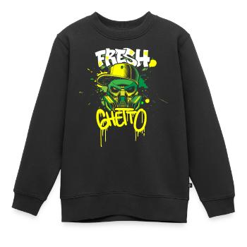 Streetart Zug - Kinder Premium Organic Sweatshirt - Schwarz - Vorne - AI Model Kid Female (0cm)