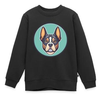 Braque Saint Germain Chien Race Dessin Animé Kawaii Pet - Sweat Premium enfant bio - noir - Devant - AI Model Kid Female (0cm)