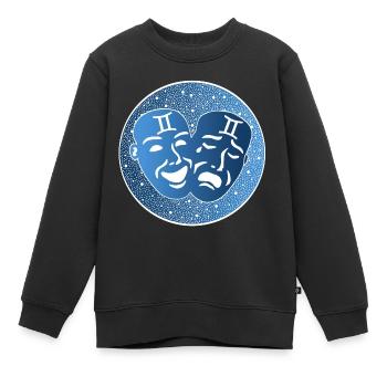 Zwillinge Sternzeichen - Kinder Premium Organic Sweatshirt - Schwarz - Vorne - AI Model Kid Female (0cm)