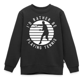 Sport hobby ball schmetterball - Kinder Premium Organic Sweatshirt - Schwarz - Vorne - AI Model Kid Female (0cm)