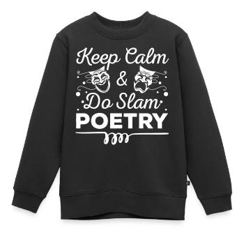 Poésie Auteur Littérature - Sweat Premium enfant bio - noir - Devant - AI Model Kid Female (0cm)