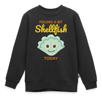 Pétoncles Coquillages Collector Beachcomber Crustacés - Sweat Premium enfant bio - noir - Devant - AI Model Kid Female (0cm)