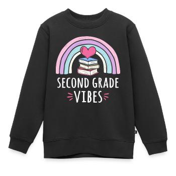 Zweite Klasse Stimmung - Kinder Premium Organic Sweatshirt - Schwarz - Vorne - AI Model Kid Female (0cm)
