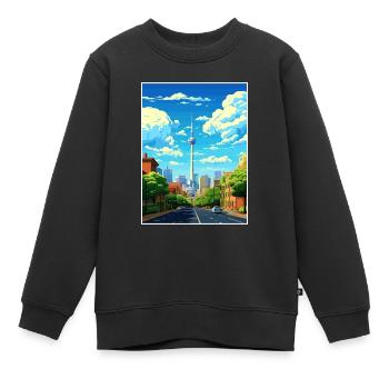 Johannesburg Südafrika Reiseposter Souvenir - Kinder Premium Organic Sweatshirt - Schwarz - Vorne - AI Model Kid Female (0cm)